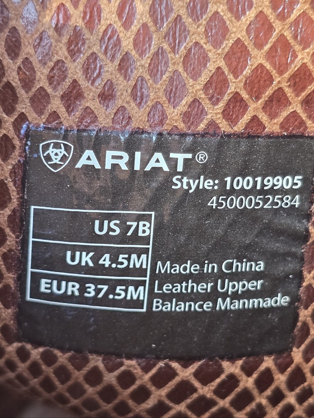 Ariat Womens Round Up Remuda Performance Western Boots, Brown, Square Toe, Sz 7B - Picture 10 of 11